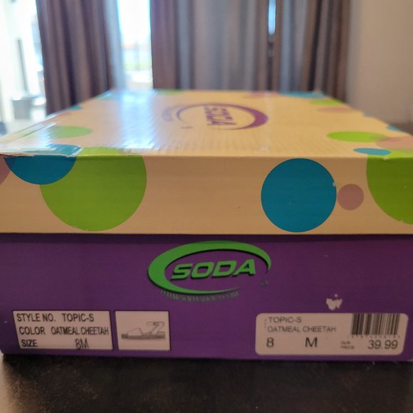 SODA WOMENS CHEETAH OPEN TOES S SANDLES - NEW WITH BOX - Picture 14 of 14